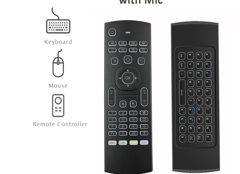 T6c wireless flying mouse colorful backlight mini keyboard