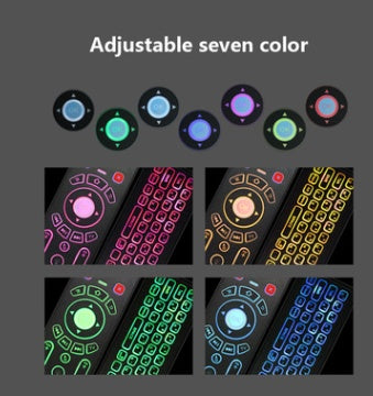 T6c wireless flying mouse colorful backlight mini keyboard