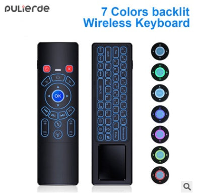 T6c wireless flying mouse colorful backlight mini keyboard