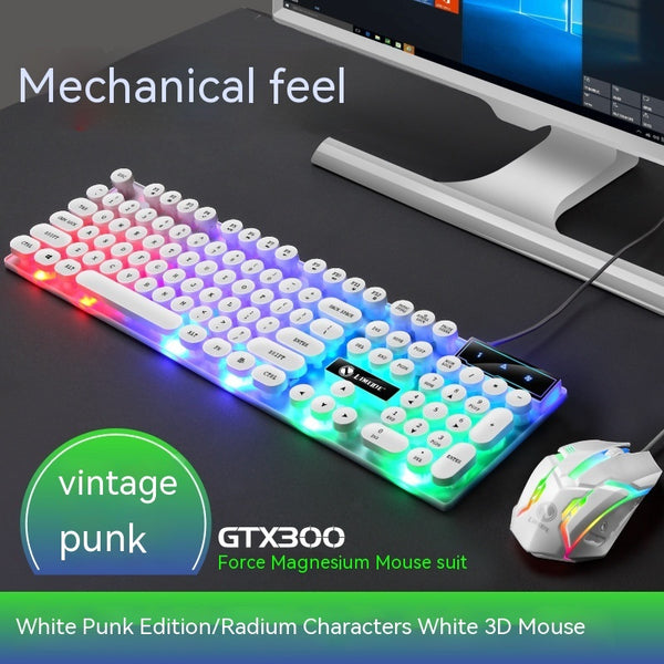 Limei GTX300 Punk Round Parts Cap Keyboard Mouse Suit