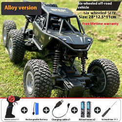 Oversized Alloy Remote Control Car Six-wheel Four-wheel Drive Off-road Vehicle