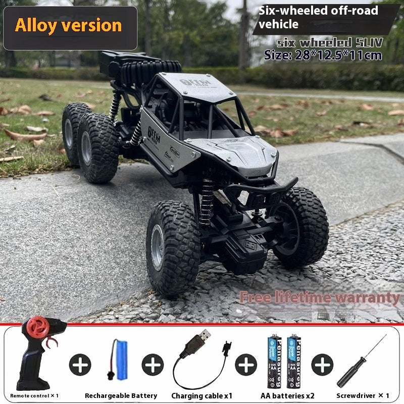 Oversized Alloy Remote Control Car Six-wheel Four-wheel Drive Off-road Vehicle