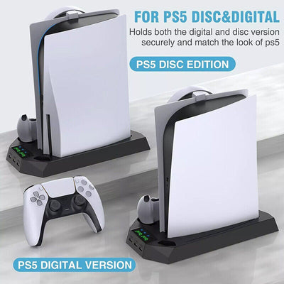 PS5 Vertical Cooling Fan Stand Controller Charger Station For  Playstation 5