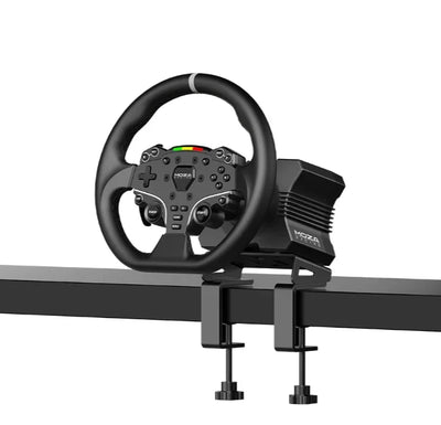 MOZA Racing R5 Bundle Kit Direct Drive Wheel Base 5.5 N·m Peak Torque APP Cloud Control with Steering Wheel ,Pedals,Table Clamp