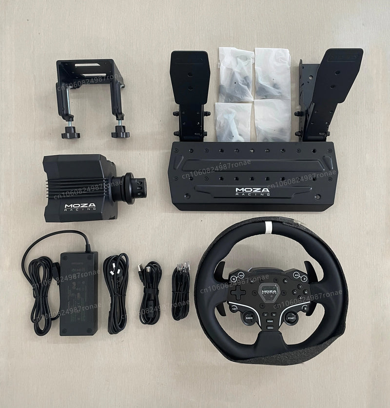 MOZA Racing R5 Bundle Kit Direct Drive Wheel Base 5.5 N·m Peak Torque APP Cloud Control with Steering Wheel ,Pedals,Table Clamp