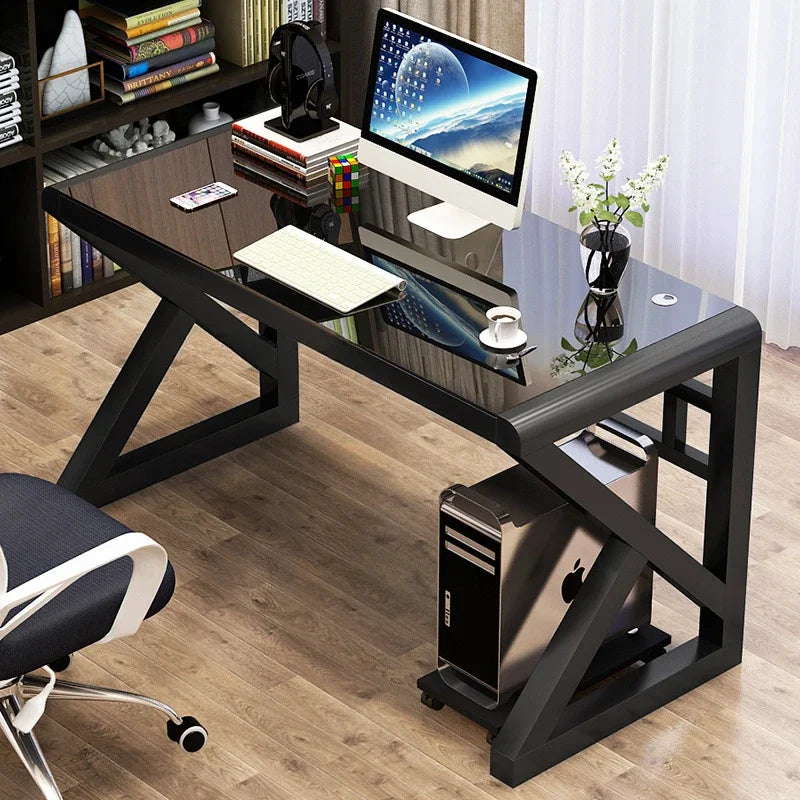 Modern Tempered Glass Tables For Office Furniture Computer desk Tables Light Luxury Gaming Table