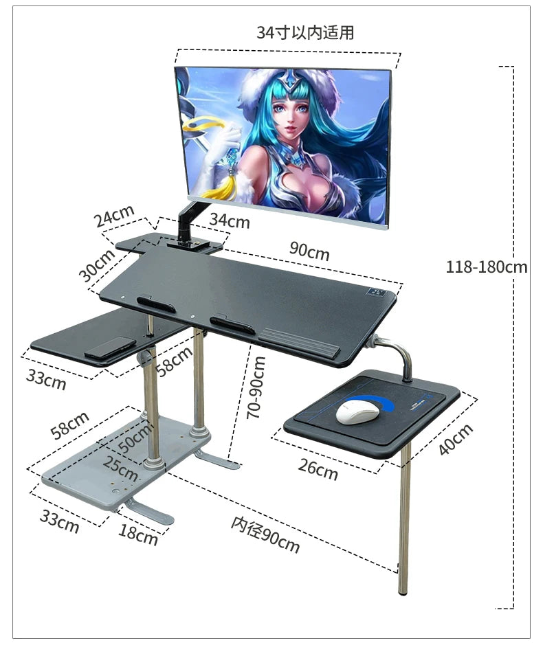 Bedside table Desktop space capsule E-sports table Bedside  Robotic arm  Lazy cockpit suspension bracket