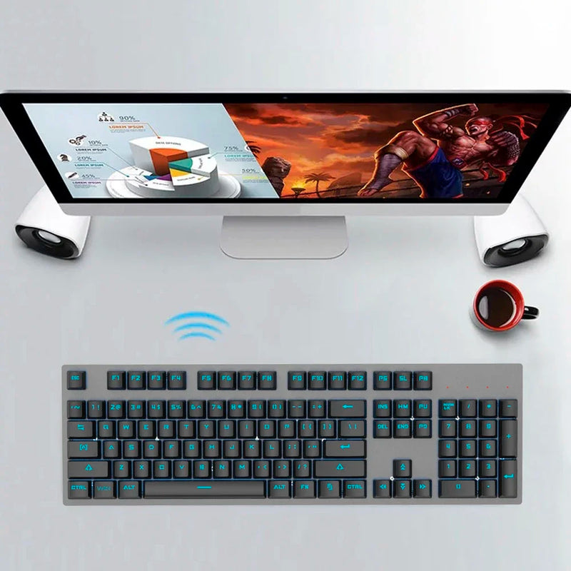 GK89 Motospeed Mechanical Gaming Keyboard 2.4G Wireless Wired 104 Keys RGB Backlit ABS Keycaps Gaming Keyboard For PC Laptop