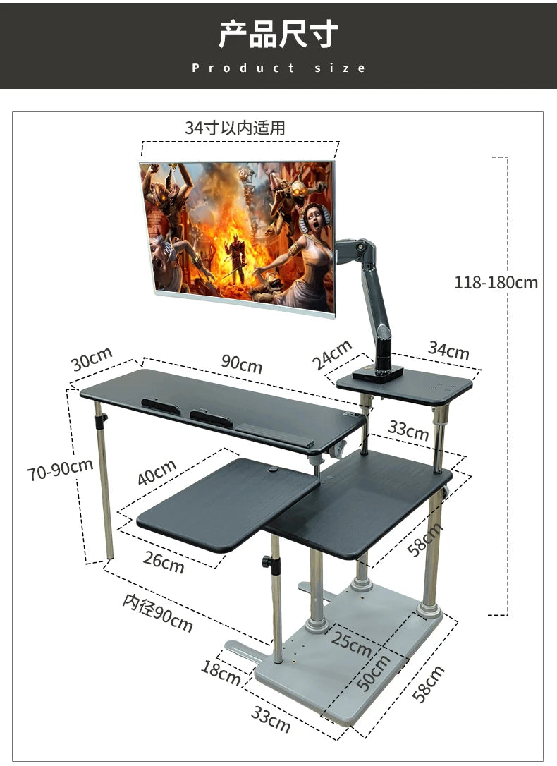 Bedside table Desktop space capsule E-sports table Bedside  Robotic arm  Lazy cockpit suspension bracket