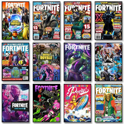 Collage of Fortnite magazine covers featuring characters, guides, and game updates for fans and collectors.