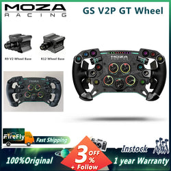 .MOZA Racing GS V2P GT Wheel A full featured 300mm sim wheel with R9 V3 / R12 V2 Direct Drive Wheel Base