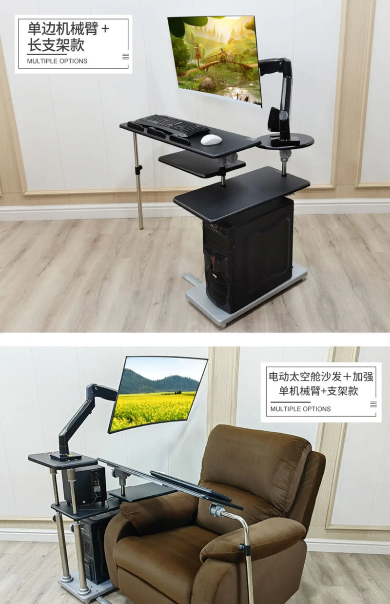 Bedside table Desktop space capsule E-sports table Bedside  Robotic arm  Lazy cockpit suspension bracket