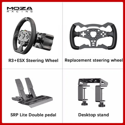MOZA Racing R3 3.9Nm Direct Drive Wheel Base with ESX Steering Wheel and Pedals for Xbox