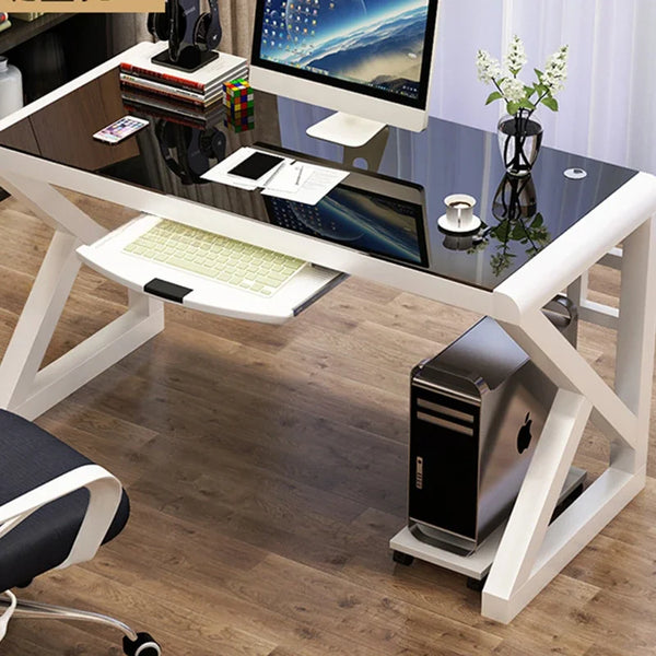 Modern Tempered Glass Tables For Office Furniture Computer desk Tables Light Luxury Gaming Table