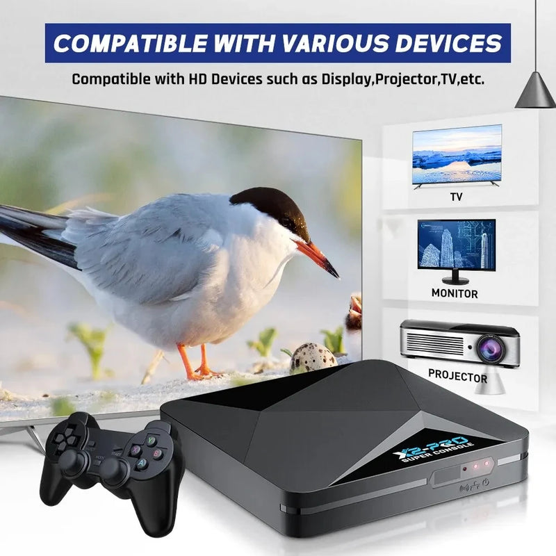 Super Console X2 PRO Retro Game Console For Sega Saturn/DC/Mame/Naomi 70000+ Classic Games 4K HD TV Box Game Player Dual Wifi