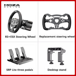 MOZA Racing R3 3.9Nm Direct Drive Wheel Base with ESX Steering Wheel and Pedals for Xbox