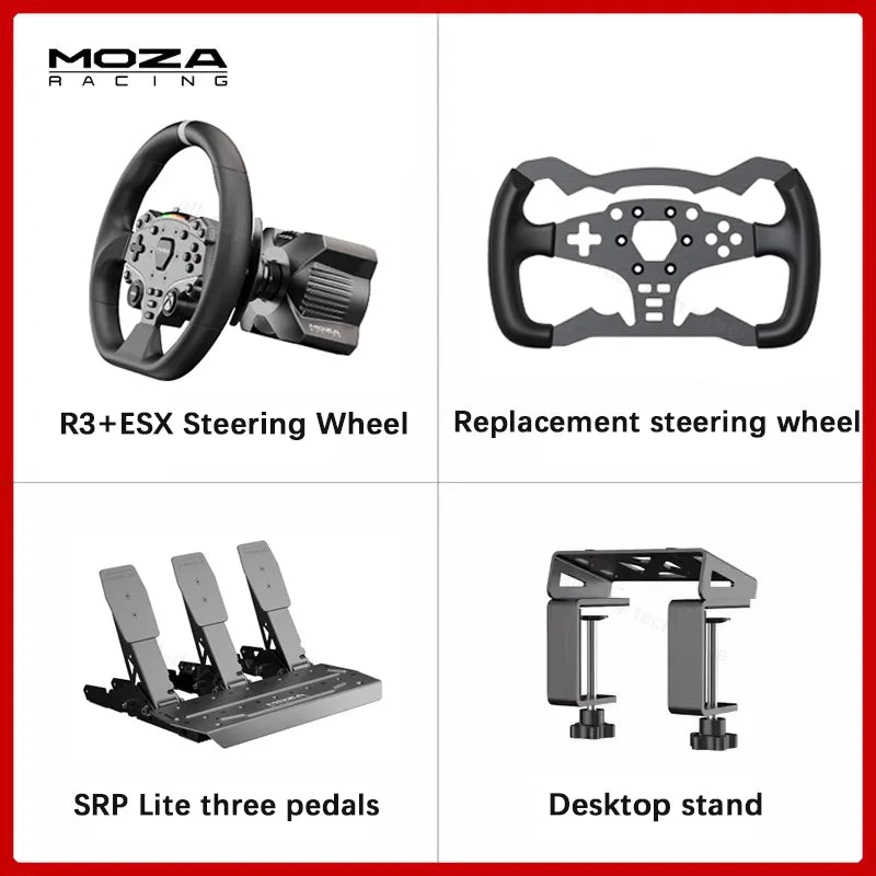 MOZA Racing R3 3.9Nm Direct Drive Wheel Base with ESX Steering Wheel and Pedals for Xbox