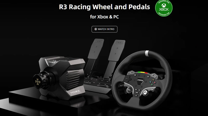MOZA Racing R3 3.9Nm Direct Drive Wheel Base with ESX Steering Wheel and Pedals for Xbox