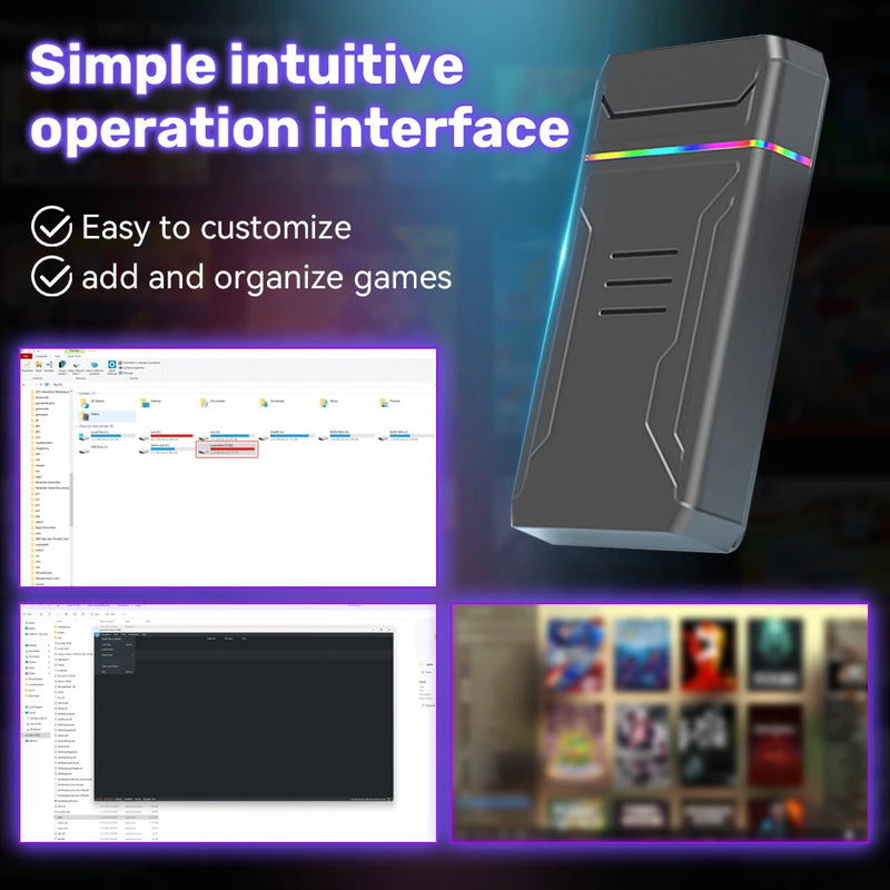 Video Game Consoles Launchbox OS Retro Gaming HDD for Xbox/Switch/PS4/PS3/PS2/PS1/DC/WII for Windows PC/Laptop with 10107Games