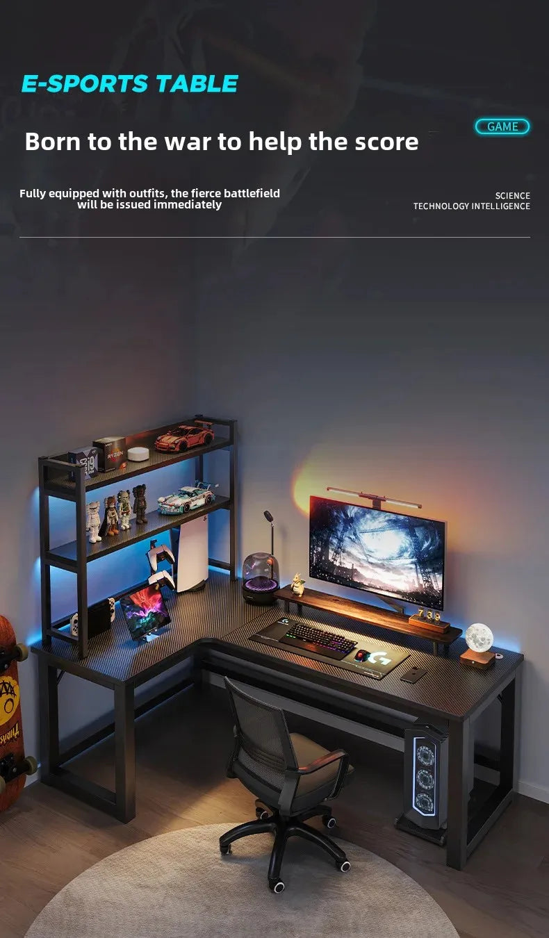 Gaming Desks, Writing Desk, Double Table, Family Bookcase Combination, Bedroom Study E-sports Room Use