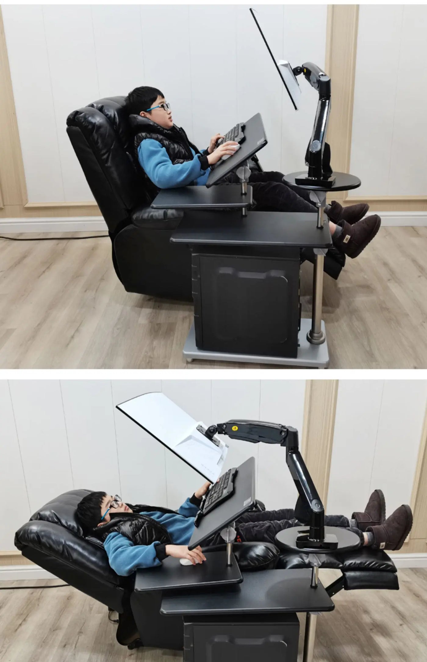 Bedside table Desktop space capsule E-sports table Bedside  Robotic arm  Lazy cockpit suspension bracket