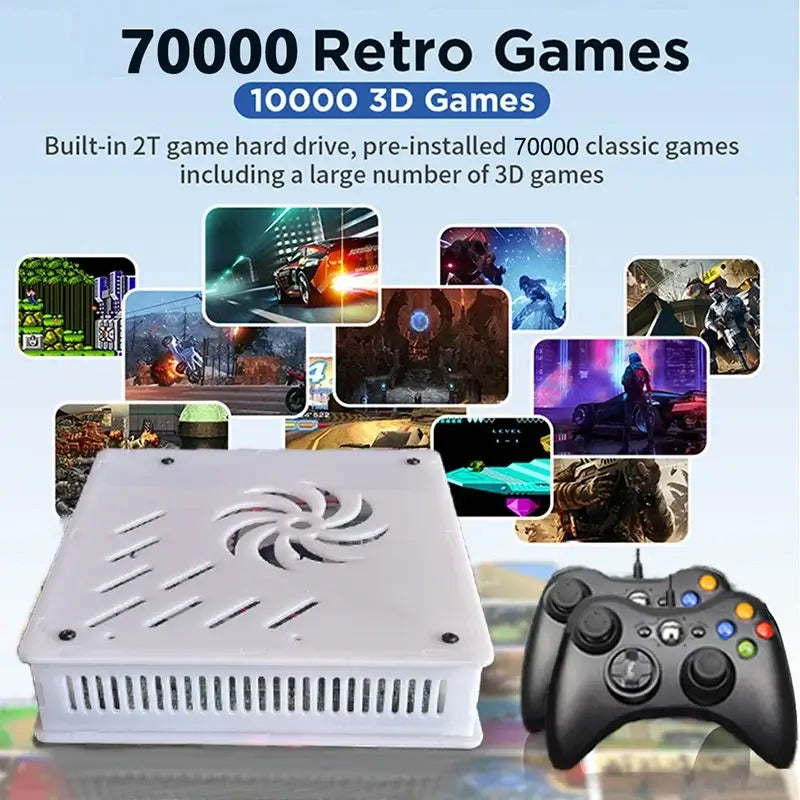 2025 New X8 Retro Video Game Console 500GB Plug and Play 4K With 70000+Games 60 Emulators For Wii PS2 N64 PSP GameCube XBOX