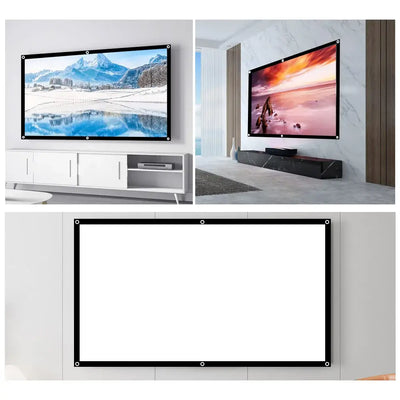 4K 8K 16:9 60 84 100 120 150 Inch Projector Screen 100inch Curtain Projection Screen 3D Film Portable Wall Mounted Projecting