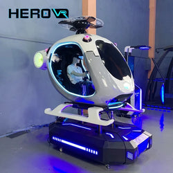 Indoor Playground Motion Flight Simulator Self Driving VR Helicopter Simulator Cockpit
