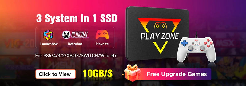 Video Game Consoles Launchbox OS Retro Gaming HDD for Xbox/Switch/PS4/PS3/PS2/PS1/DC/WII for Windows PC/Laptop with 10107Games