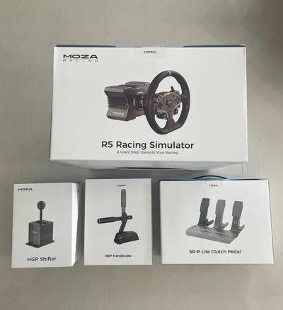 MOZA Racing R5 Direct Drive Wheel Base 5.5 N·m Peak Torque APP Cloud Control with Steering Wheel ,Pedals,Table Clamp