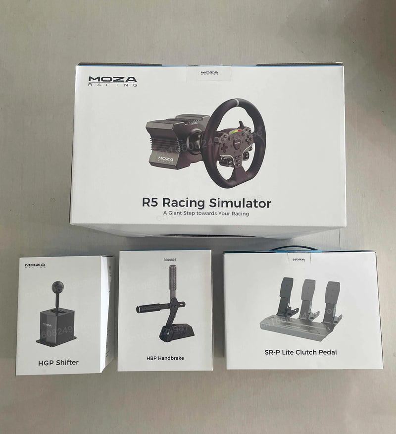 MOZA Racing R5 Direct Drive Wheel Base 5.5 N·m Peak Torque APP Cloud Control with Steering Wheel ,Pedals,Table Clamp