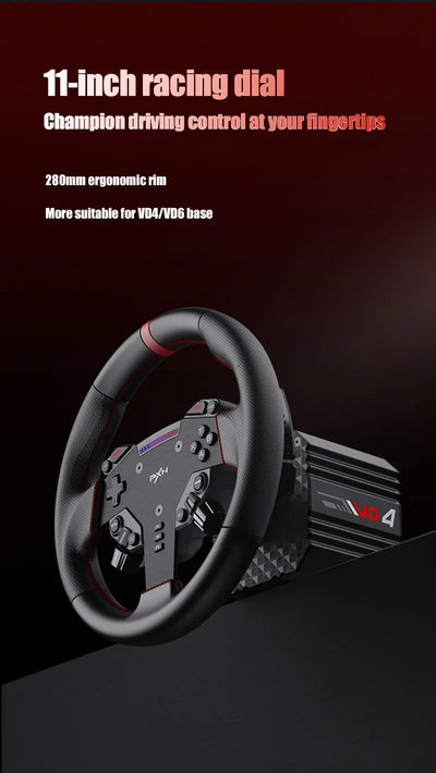 PXN V4D Bundle Racing Wheel 4Nm Force Feedback Simulator Gaming Steering Wheel PXN VD Series Direct Drive Servo Motor For PC