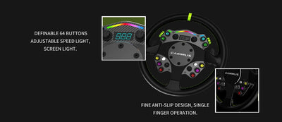 CAMMUS C12 with LC100 pedals kit C12 Direct Drive Steering Wheel Global First includes two T-shaped base flanges