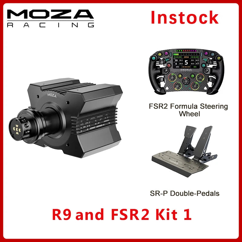 MOZA Racing R9 V3 Direct Drive Wheel Base / CS V2P Steering Wheel / FSR2 Formula Steering Wheel / SR-P Pedals