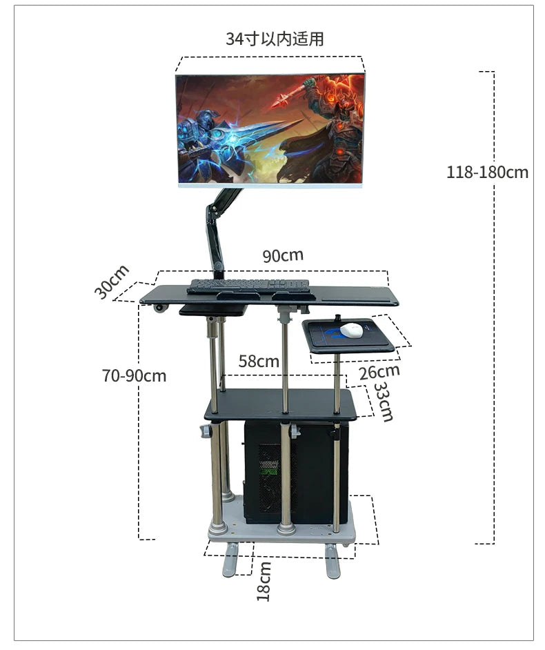 Bedside table Desktop space capsule E-sports table Bedside  Robotic arm  Lazy cockpit suspension bracket