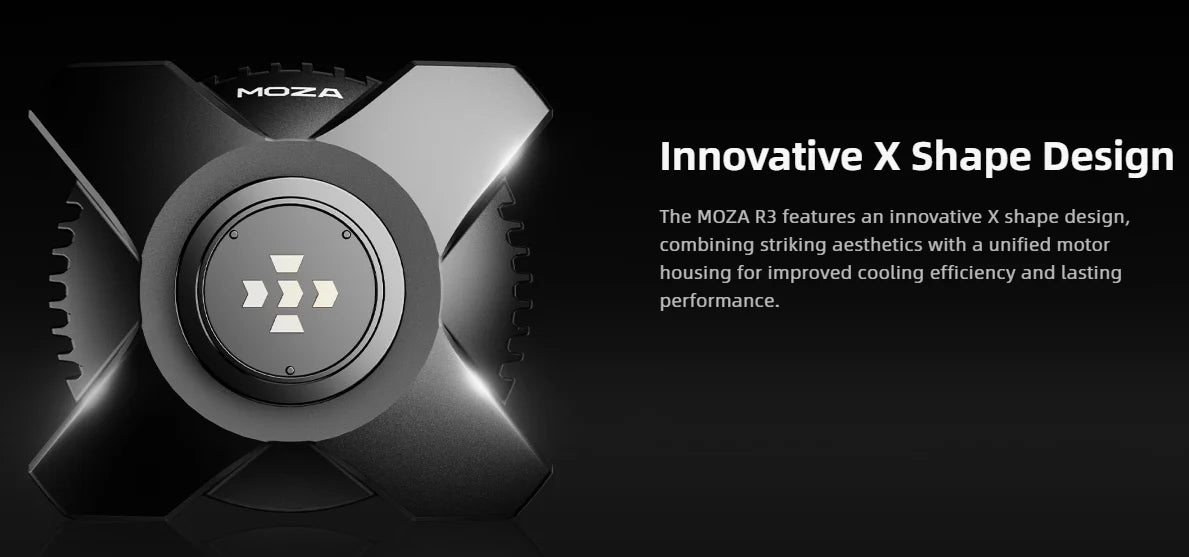 MOZA Racing R3 3.9Nm Direct Drive Wheel Base with ESX Steering Wheel and Pedals for Xbox