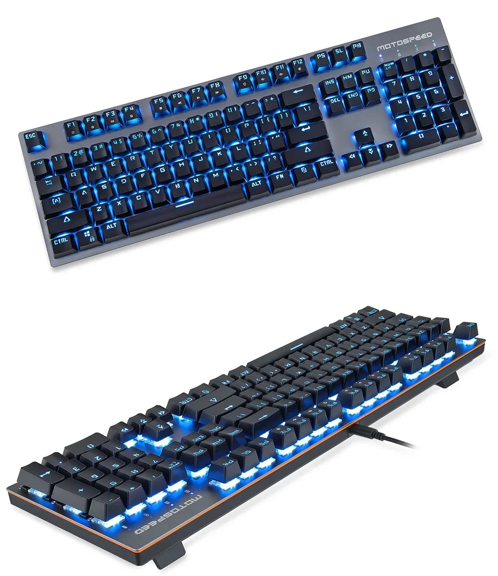 GK89 Motospeed Mechanical Gaming Keyboard 2.4G Wireless Wired 104 Keys RGB Backlit ABS Keycaps Gaming Keyboard For PC Laptop