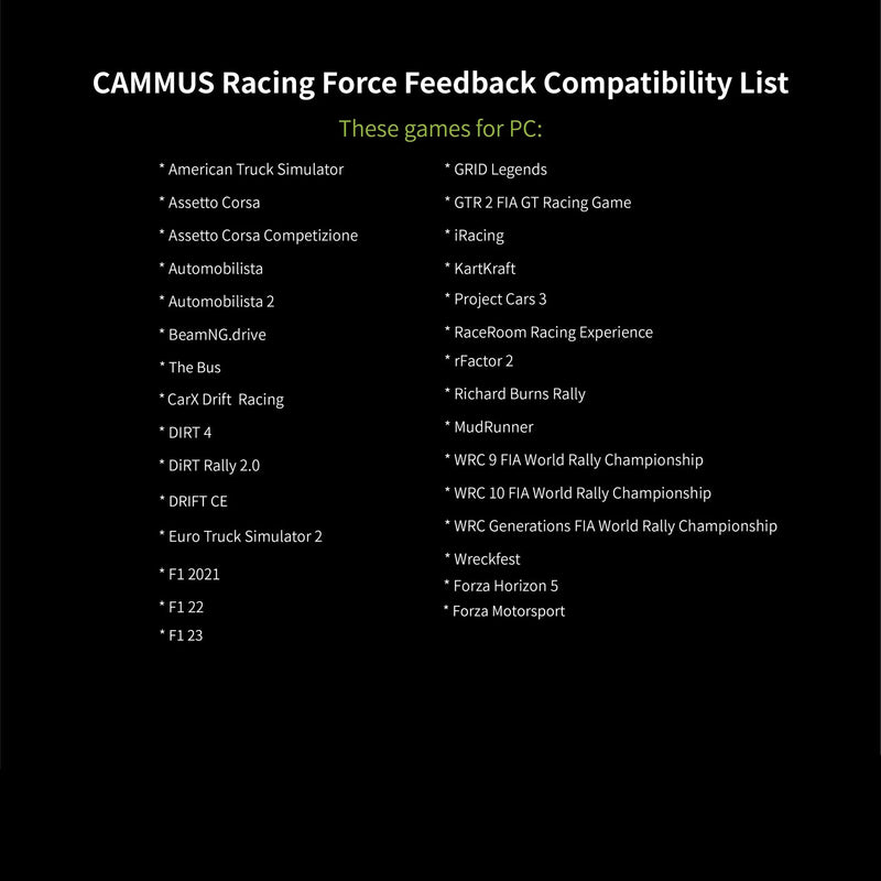 CAMMUS C12 with LC100 pedals kit C12 Direct Drive Steering Wheel Global First includes two T-shaped base flanges