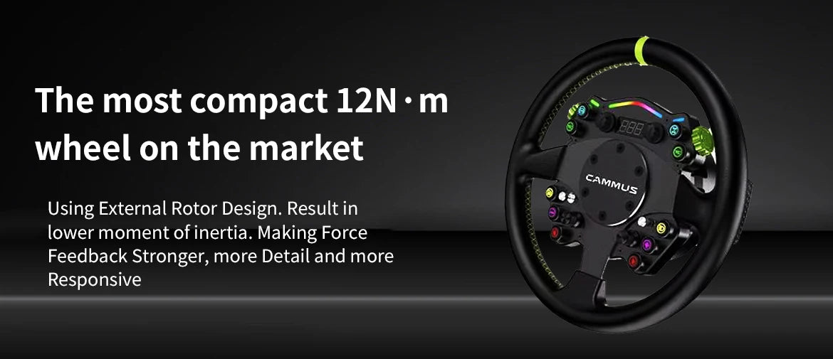 CAMMUS C12 with LC100 pedals kit C12 Direct Drive Steering Wheel Global First includes two T-shaped base flanges
