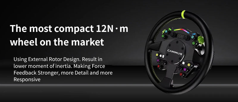 CAMMUS C12 with LC100 pedals kit C12 Direct Drive Steering Wheel Global First includes two T-shaped base flanges