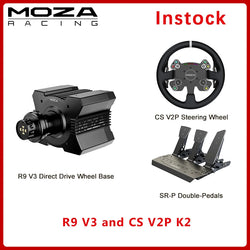 MOZA Racing R9 V3 Direct Drive Wheel Base / CS V2P Steering Wheel / FSR2 Formula Steering Wheel / SR-P Pedals