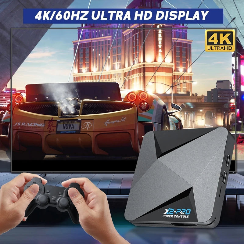 Super Console X2 PRO Retro Game Console For Sega Saturn/DC/Mame/Naomi 70000+ Classic Games 4K HD TV Box Game Player Dual Wifi