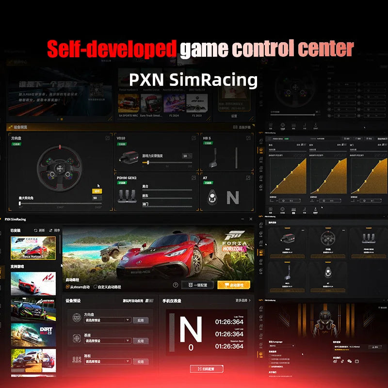 PXN V4D Bundle Racing Wheel 4Nm Force Feedback Simulator Gaming Steering Wheel PXN VD Series Direct Drive Servo Motor For PC