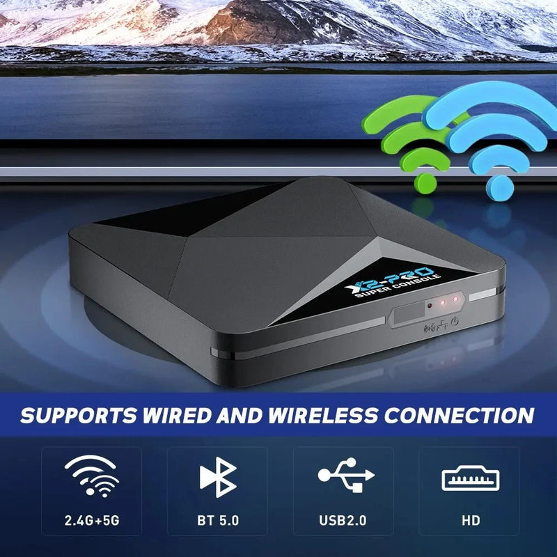 Super Console X2 PRO Retro Game Console For Sega Saturn/DC/Mame/Naomi 70000+ Classic Games 4K HD TV Box Game Player Dual Wifi
