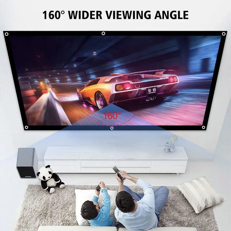 4K 8K 16:9 60 84 100 120 150 Inch Projector Screen 100inch Curtain Projection Screen 3D Film Portable Wall Mounted Projecting