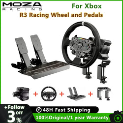 MOZA Racing R3 3.9Nm Direct Drive Wheel Base with ESX Steering Wheel and Pedals for Xbox