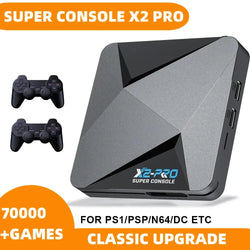 Super Console X2 PRO Retro Game Console For Sega Saturn/DC/Mame/Naomi 70000+ Classic Games 4K HD TV Box Game Player Dual Wifi