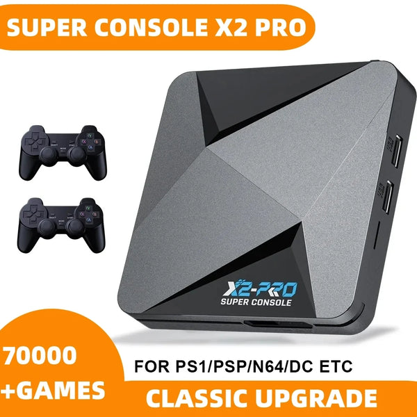 Super Console X2 PRO Retro Game Console For Sega Saturn/DC/Mame/Naomi 70000+ Classic Games 4K HD TV Box Game Player Dual Wifi
