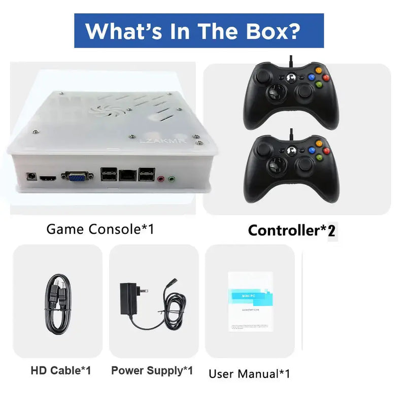 2025 New X8 Retro Video Game Console 500GB Plug and Play 4K With 70000+Games 60 Emulators For Wii PS2 N64 PSP GameCube XBOX
