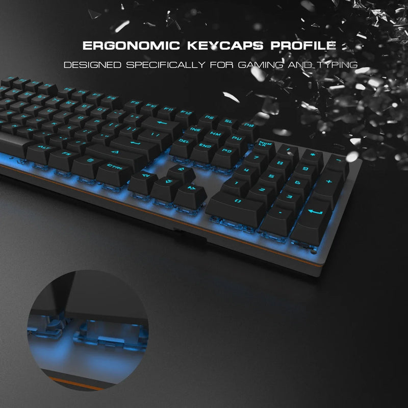GK89 Motospeed Mechanical Gaming Keyboard 2.4G Wireless Wired 104 Keys RGB Backlit ABS Keycaps Gaming Keyboard For PC Laptop